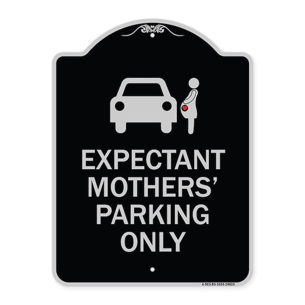 Signmission Expectant Mothers Parking W/ Graphic Heavy-Gauge Aluminum Sign, 18" L, 24" H, BS-1824-24028 A-DES-BS-1824-24028 - main